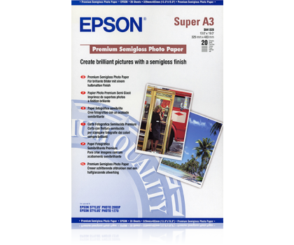 Papier Epson Premium Semigloss Photo Paper A3+ 250g/m² (20 ark.)